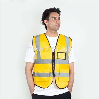 Gilet di sicurezza arancione o giallo fluorescente