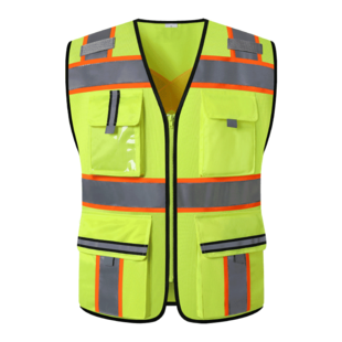 Gilet riflettente Gilet riflettente multitasche Leader della costruzione Abbigliamento riflettente