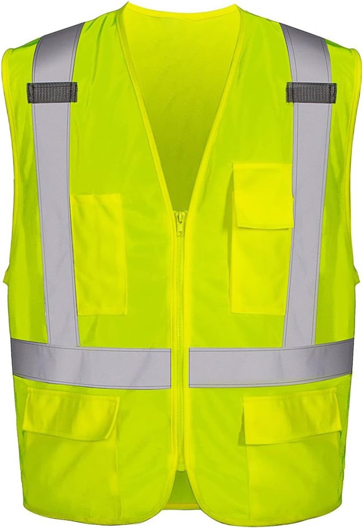 Gilet di sicurezza giallo fluorescente