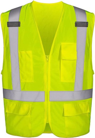 Gilet di sicurezza giallo fluorescente